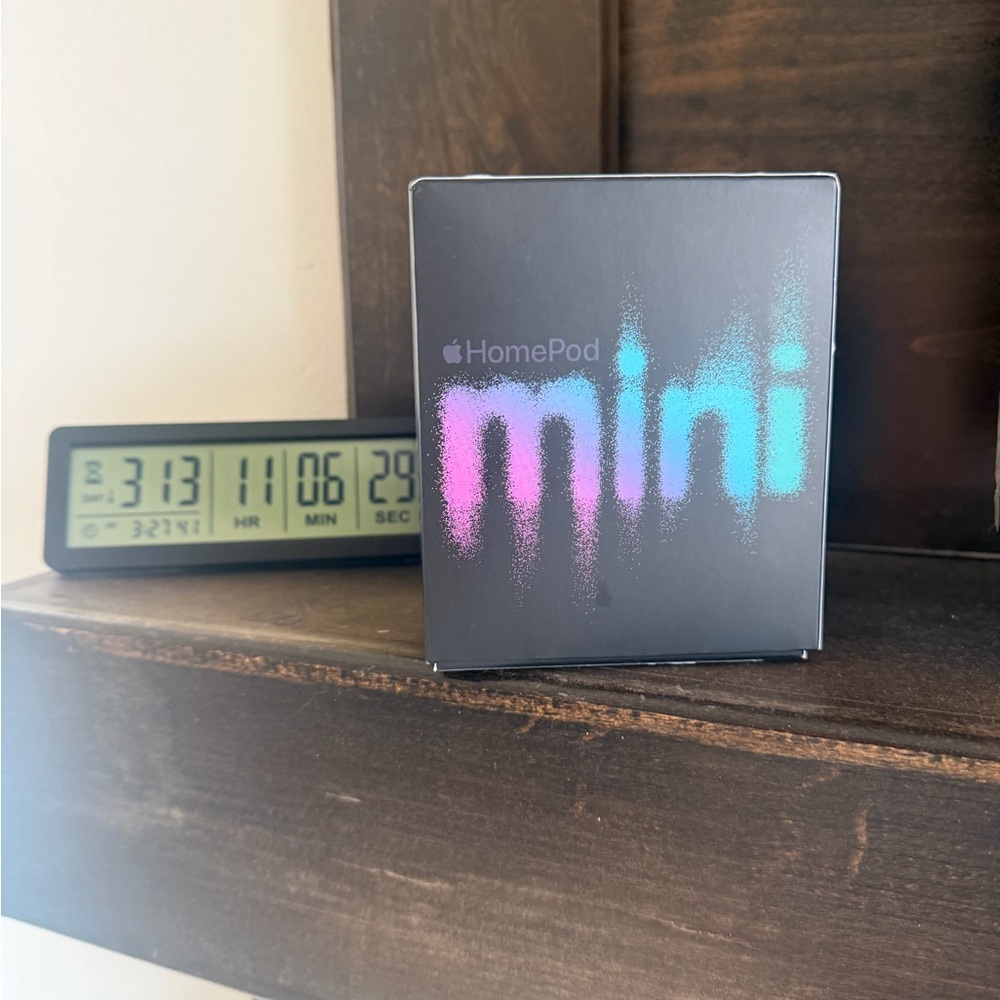 Apple HomePod Mini Box with Vibrant Accents